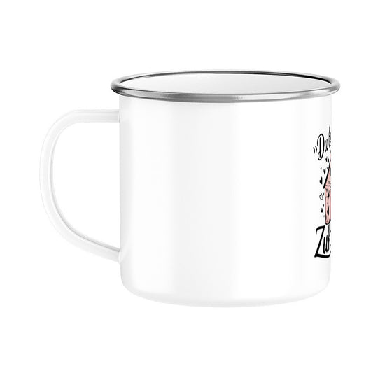 MUTTERTAG Emaille Tasse DU BIST MEIN ZUHAUSE