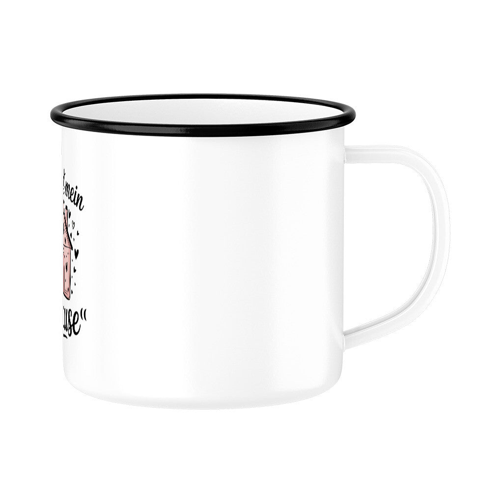 MUTTERTAG Emaille Tasse DU BIST MEIN ZUHAUSE