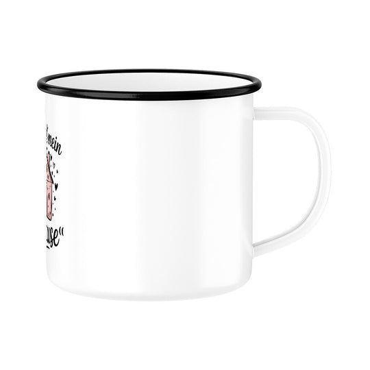 MUTTERTAG Emaille Tasse DU BIST MEIN ZUHAUSE