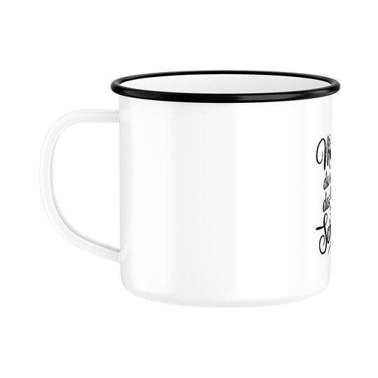 MUTTERTAG Emaille Tasse MAMA DU MACHST DAS LEBEN SCHÖNER