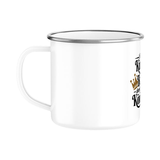 MUTTERTAG Emaille Tasse IN DER KÜCHE BIN ICH DER BOSS