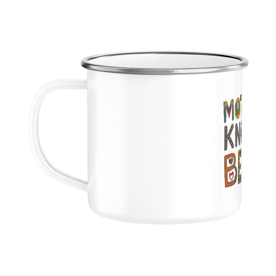 MUTTERTAG Emaille Tasse MOTHER KNOWS BEST