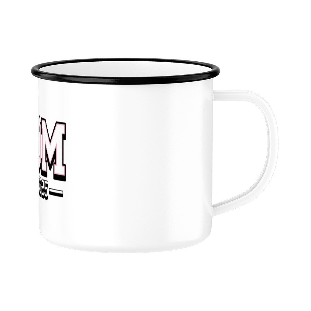 MUTTERTAG Emaille Tasse MOM EST.2025