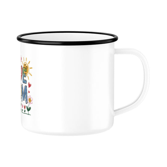 MUTTERTAG Emaille Tasse I LOVE MOM