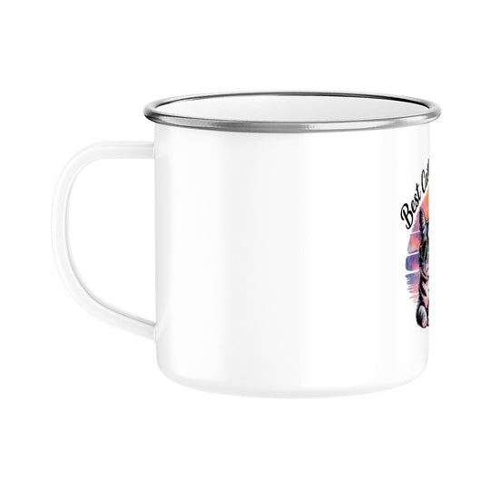 MUTTERTAG Emaille Tasse BEST CAT MOM EVER