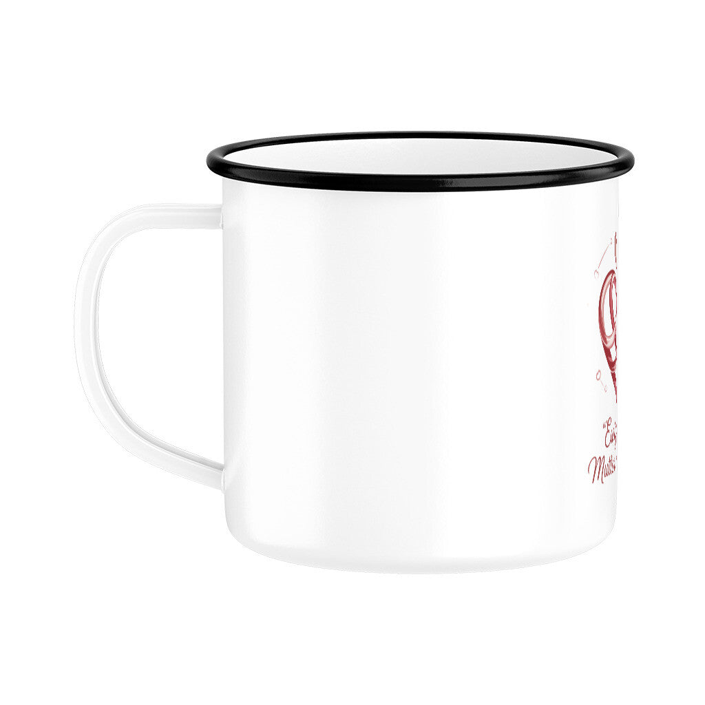 MUTTERTAG Emaille Tasse EWIGE LIEBE MUTTER UND TOCHTER