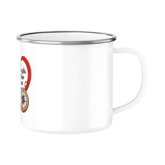 MUTTERTAG Emaille Tasse EGAL WO ICH GEHE