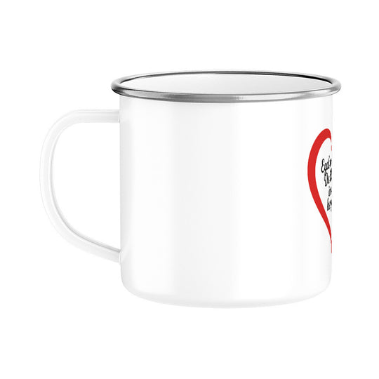 MUTTERTAG Emaille Tasse EGAL WO ICH GEHE