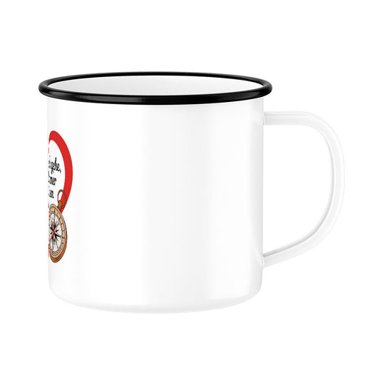 MUTTERTAG Emaille Tasse EGAL WO ICH GEHE