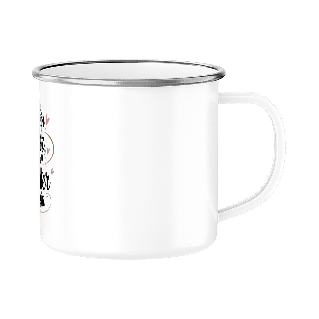 MUTTERTAG Emaille Tasse ICH BIN STOLZ DEINE