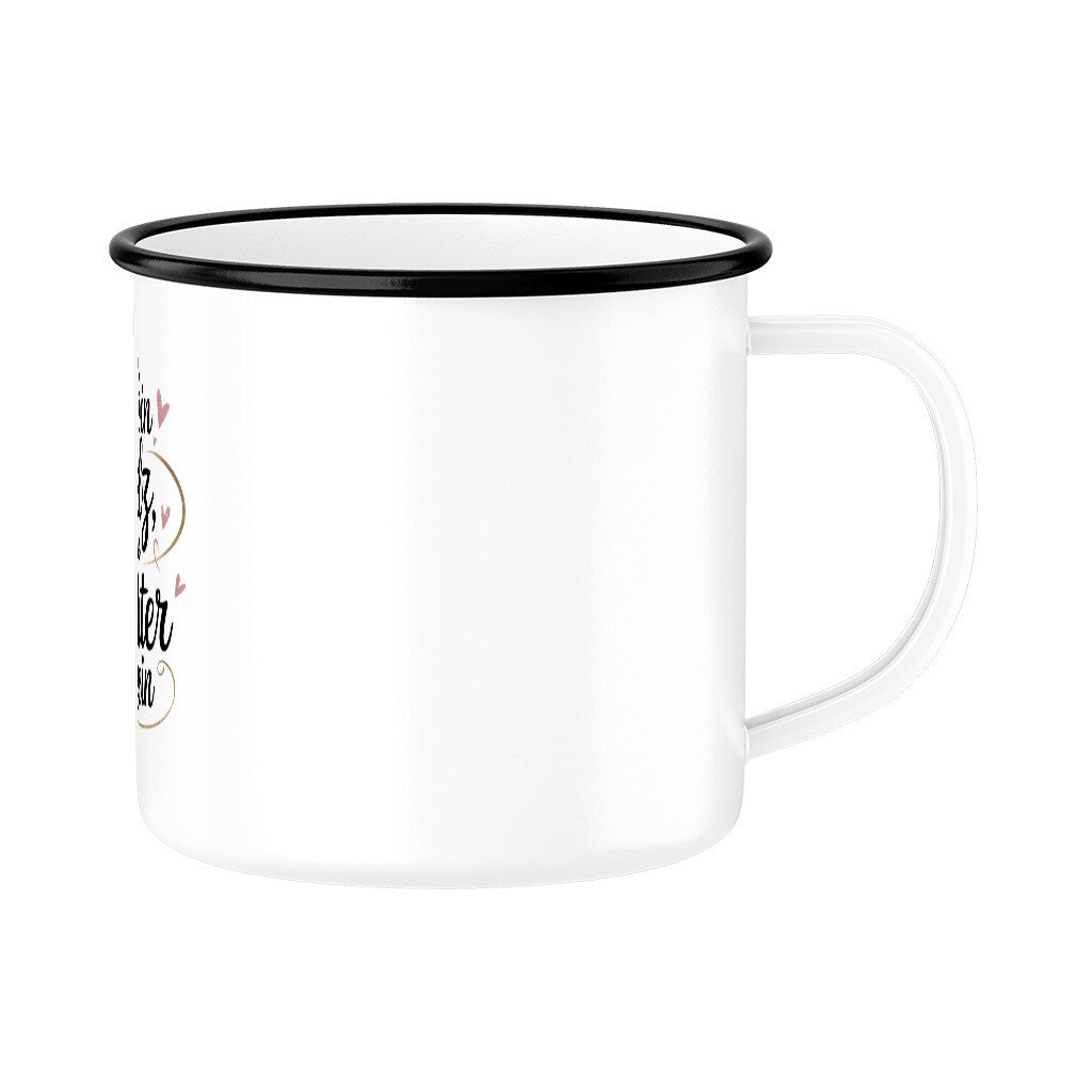 MUTTERTAG Emaille Tasse ICH BIN STOLZ DEINE