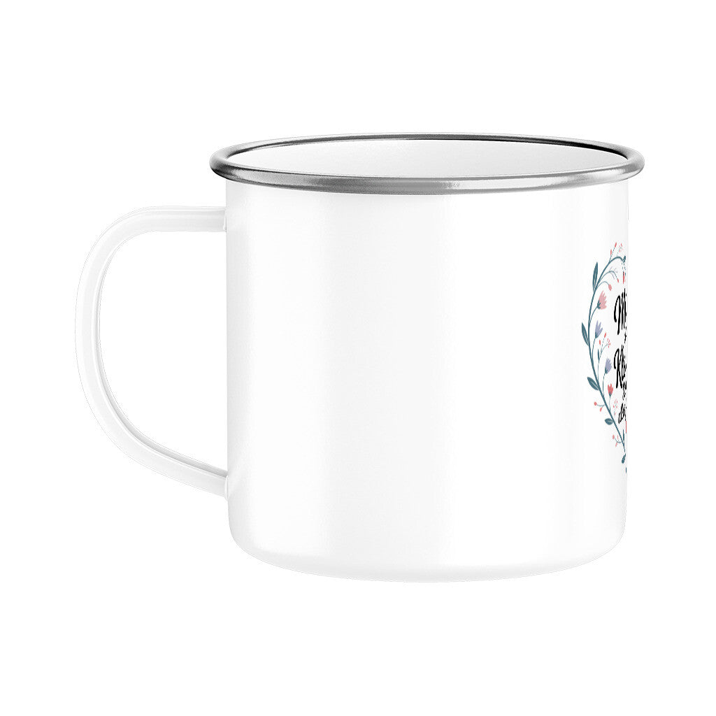 MUTTERTAG Emaille Tasse MÜTTER SIND KLEBSTOFF