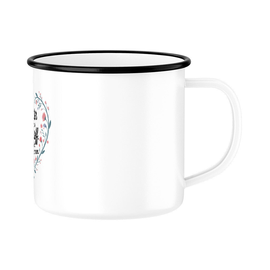 MUTTERTAG Emaille Tasse MÜTTER SIND KLEBSTOFF