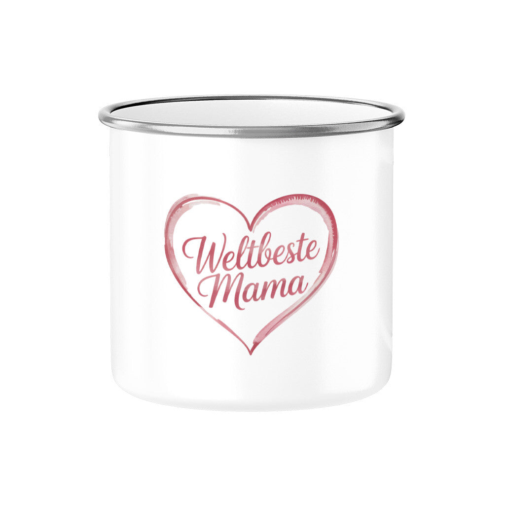 MUTTERTAG Emaille Tasse WELTBESTE MAMA