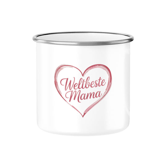MUTTERTAG Emaille Tasse WELTBESTE MAMA