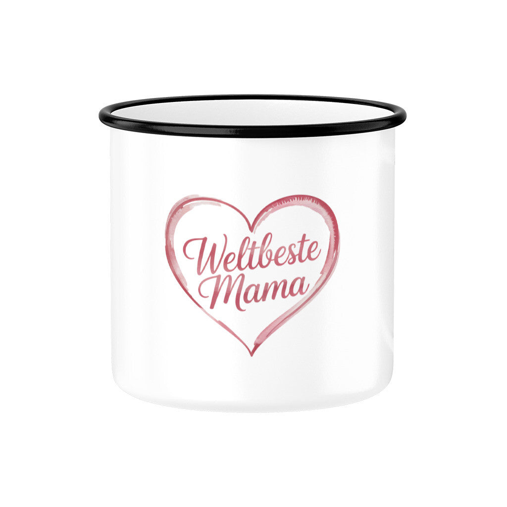MUTTERTAG Emaille Tasse WELTBESTE MAMA