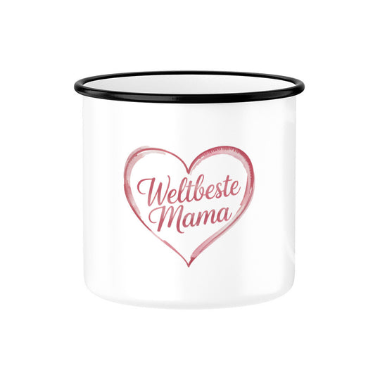 MUTTERTAG Emaille Tasse WELTBESTE MAMA