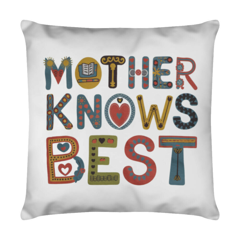 MUTTERTAG Kissen MOTHER KNOWS BEST