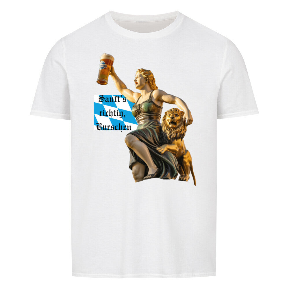 VATERTAG Basic Unisex Shirt – SAUFTS RICHTIG BURSCHEN – Regular Fit T-Shirt