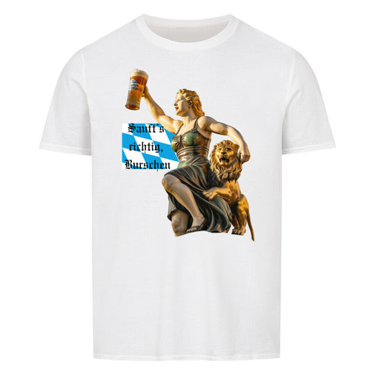 VATERTAG Basic Unisex Shirt – SAUFTS RICHTIG BURSCHEN – Regular Fit T-Shirt