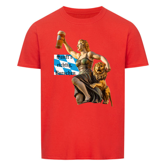 VATERTAG Basic Unisex Shirt – SAUFTS RICHTIG BURSCHEN – Regular Fit T-Shirt