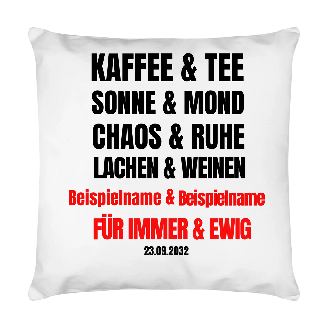 KAFFEE & TEE  auch Tasse und Kissen -personalisierbar