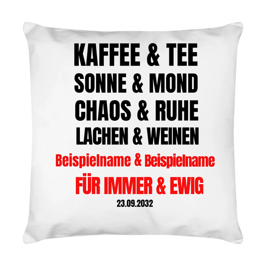 KAFFEE & TEE  auch Tasse und Kissen -personalisierbar