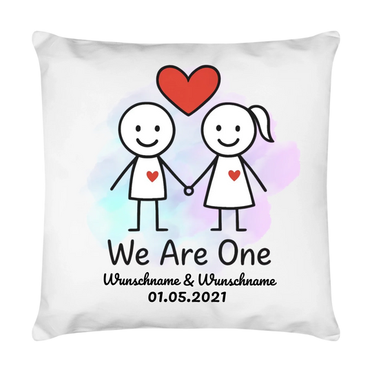 WIR SIND EINS auch Tasse und Kissen -personalisierbar