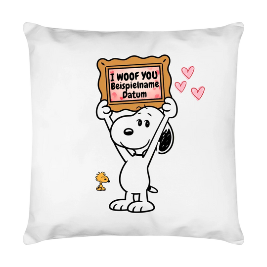 I WOOF YOU auch Tasse und Kissen -personalisierbar