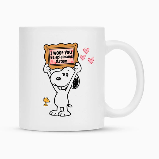 I WOOF YOU auch Tasse und Kissen -personalisierbar