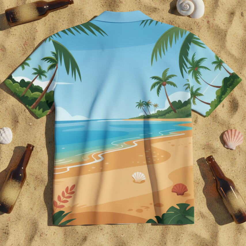 DAS BIERCHEN IST IN MIR Alloverprint Hawaiihemd