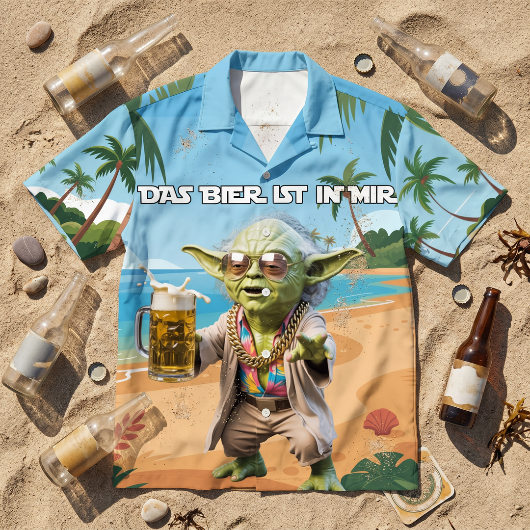 Das Bier ist in mir Alloverprint Hawaiihemd